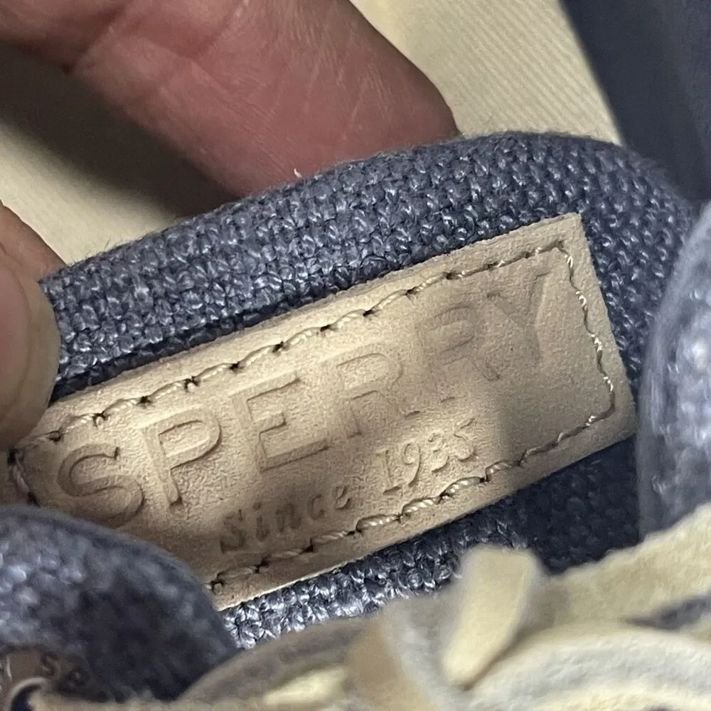 Sperry Top-Sider Men's Blue Canvas Boat Shoes - Size 11.5